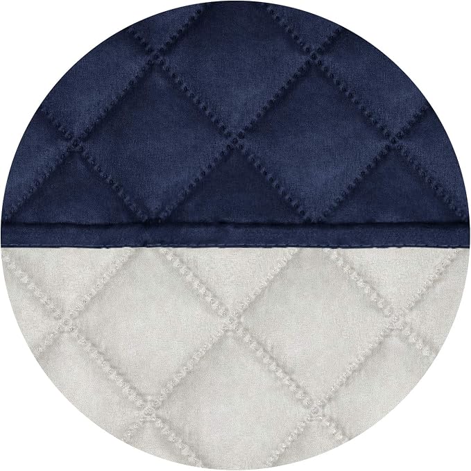 PureFit Reversible Chair Sofa Cover Dog Couch Covers for Sofa, 25.5 in | Navy/Ivory, Water Resistant Couch Protector, Washable Pet Couch Cover with Non Slip and Elastic Straps For Kids - Image 5