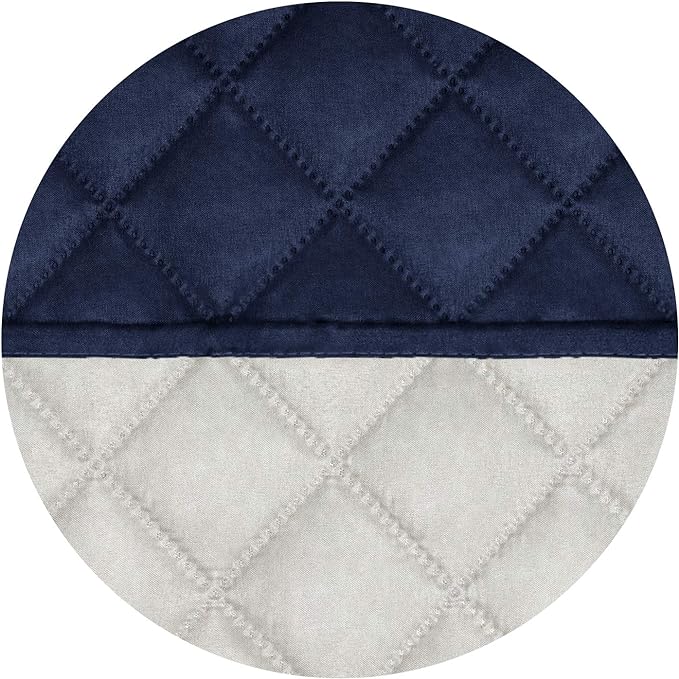 PureFit Reversible Quilted Couch Covers for Dogs Oversized Sofa Cover 78” | Navy/Ivory, Water Resistant Couch Protector, Washable Pet Couch Cover with Non Slip and Elastic Straps For Kids - Image 5