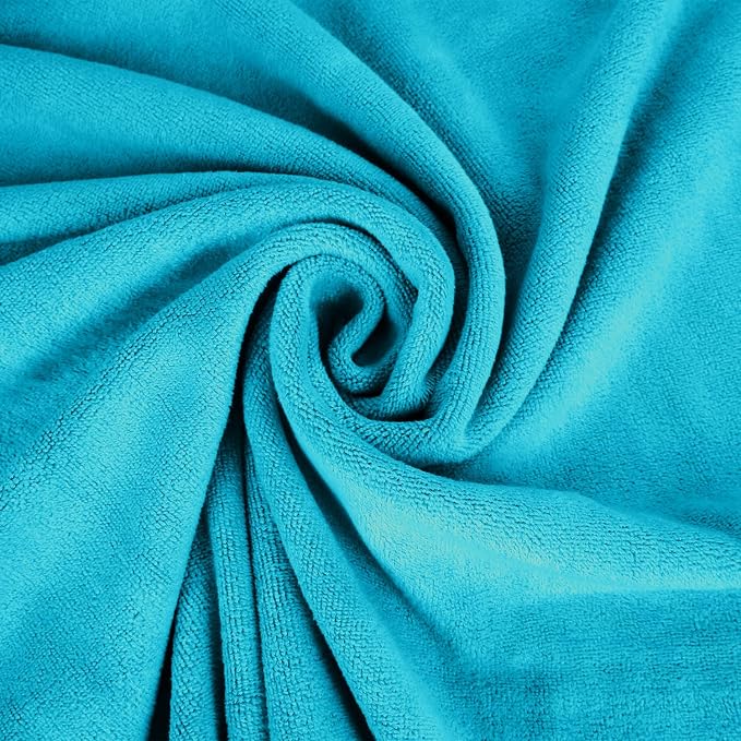 JML Microfiber Bath Towels, 4 Pack, 30" x 60", Teal | Soft, Absorbent, Quick Drying, Lint-Free, Fade Resistant, Use for Salon, Hair Wrap, Fitness, Sport, Yoga - Image 4