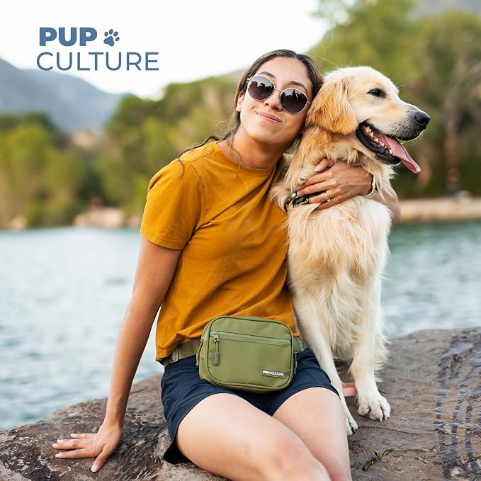 Pup Culture Dog Treat Pouch with Poop Bag Dispenser and Removable Treat Pouch | Cross Body Dog Walking Bag | The Perfect Puppy Training Tool and Even Better Gift - Image 9