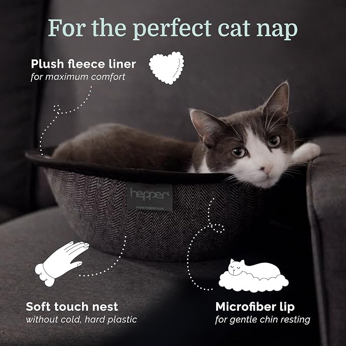 Hepper Cat Nest - Washable Cat Bed with Removable Fleece Liner - Image 2