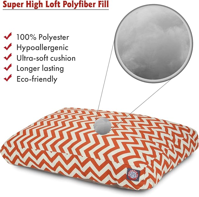 Majestic Pet Chevron Rectangle Dog Bed Washable – Non Slip Comfy Pet Bed – Crate Bed with Removable Washable Cover – Kennel Bed for Sleeping, Polyester Fiber, Small, Burnt Orange - Image 3