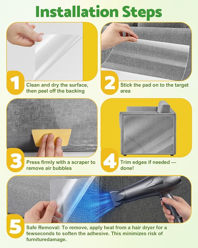 Gimars Transparent Cat Scratching Mat Cat Scratching Board Furniture Protection 45×500cm - Image 7