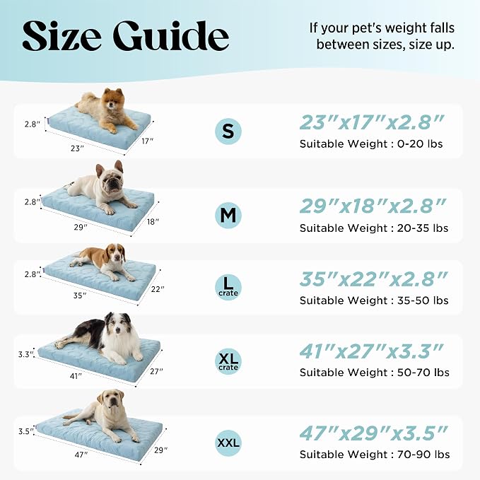 LE SURE ApexCloud™ Cooling Dog Bed for Large Dogs with Washable Cover,35IN | Q-Max>0.5 Cool-Touch Fabric, Orthopedic Egg Crate Foam,Breathable Non-Slip Summer Mat,For Active Senior Long-Haired Pets,Grey - Image 7