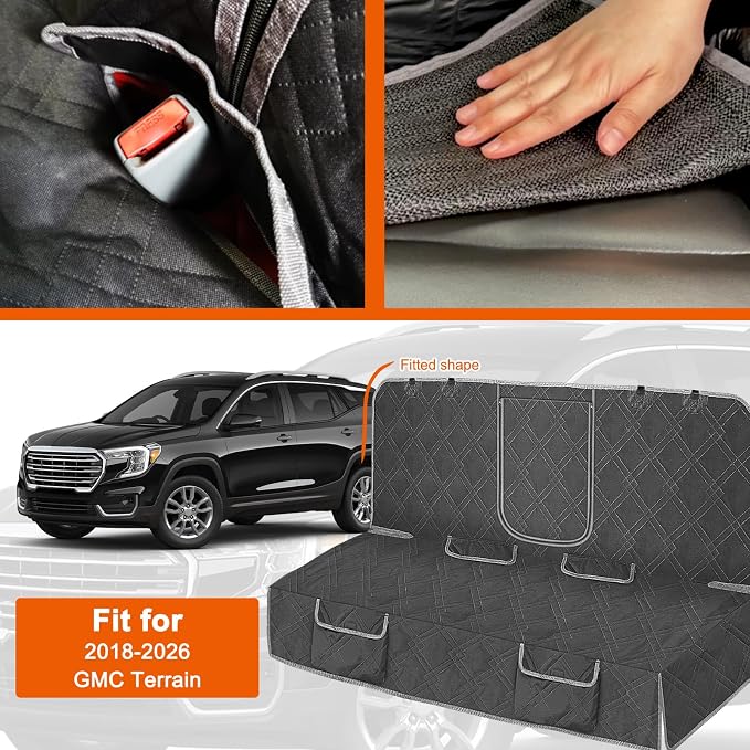 Dog Car Seat Cover Fit for 2018-2026 Hyundai Kona | Waterproof Pet Bench Seat Cover for Back Seat, 600D Heavy Duty Scratch Proof Nonslip Truck Seat Covers for Dogs - Image 2