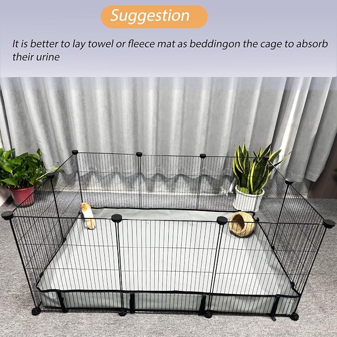 DZWLKJ Guinea Pig Cage Liner Tarp Bottom Waterproof and Washable Base Also for Rabbits, Bunny, Chinchesillas, Hedgehog, Ferrets and Other Small Animals(24x36 inches) - Image 7