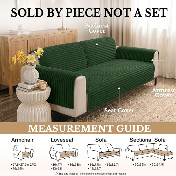 Smiry Waterproof Couch Cover for Dogs, Washable Non Slip Plush Protector | Waterproof Protection, Plush Flannel, Non Slip Backing, Pet Hair & Scratch Protection, Soft Cover (36" x 82.7") - Image 6
