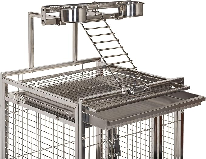 Prevue Pet Products Small Stainless Steel Playtop Bird Cage - Image 6