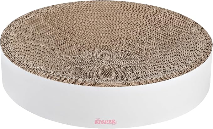 CSR1010I Nelson 20.13" Modern Cardboard Round Bowl Cat Scratcher with Catnip, Cloud - Image 6