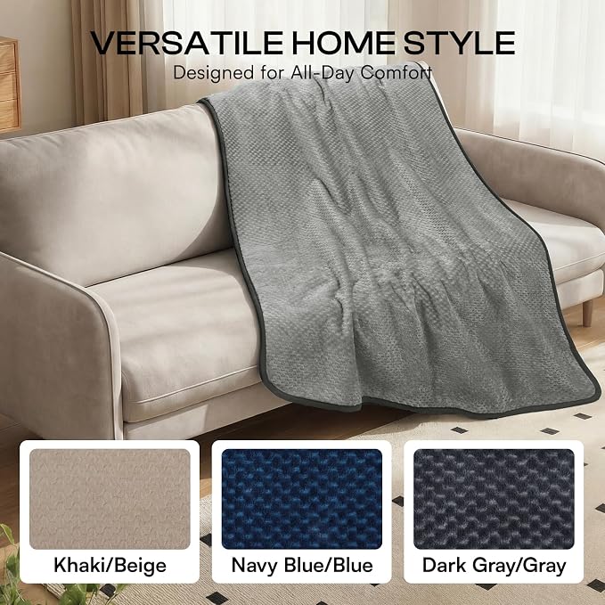 Luciphia Waterproof Blanket for Small Dog Cat Puppy Ultra-Soft & Calming Pet Throw Reversible Warm Fleece Durable Furniture Crate Couch Cover Protector Machine Washable Leakproof Grey, S (40''x28'') - Image 4