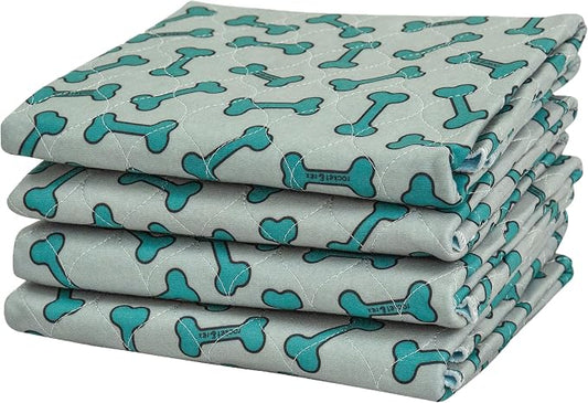 rocket & rex Washable Dog Pee Pads, Leak-Proof (Large, 30x36, 4pk) | For potty training, whelping, crate lining & more. Waterproof, Absorbent, OEKO-TEX certified, chemical-free. by rocket+%26+rex