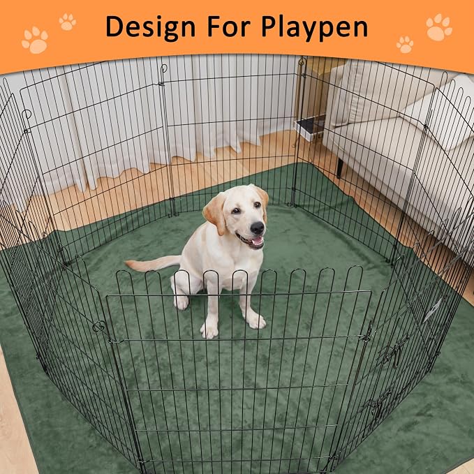 Bunlitent Washable Puppy Pads, 72'' x 72'', 3 Packs, Green, Extra Large | Non-Slip, Quick-Dry, Waterproof, Reusable, Quick Dry, For Puppy Senior Dog Incontinence Whelping - Image 6