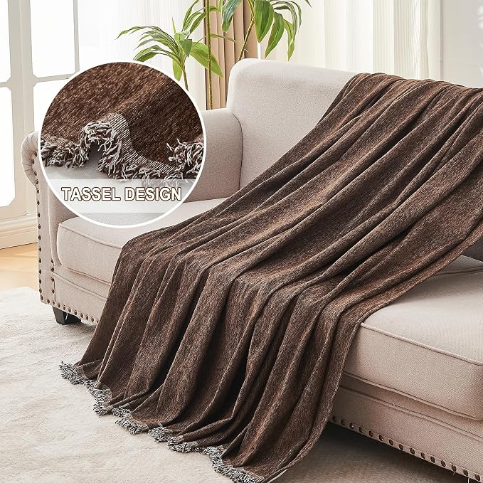 Loveseat Cover for Washable Sectional L Shape Couch Covers, Coffee | Couch Covers Protector with Tassel Sofa Slipcover for Pet & Kid Friendly - Image 2
