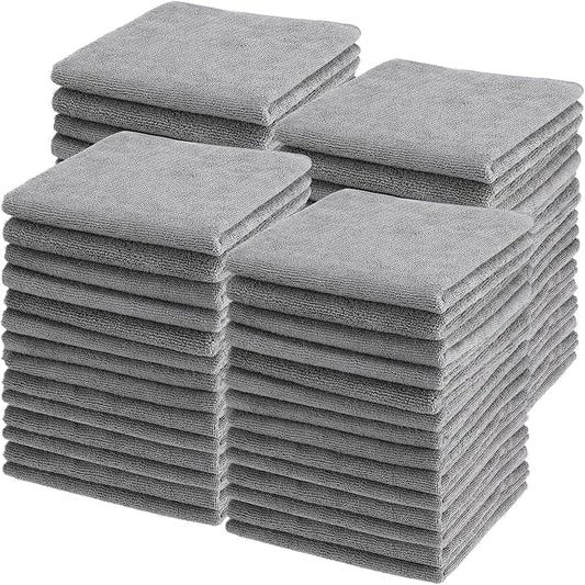Shimeyao 50 Pack Bleach Proof Towels Microfiber Absorbent Resistant Hair Hand Towels Bulk Quick Dry for Barber Gym Bath Spa Shaving (Light Grey,16 x 29 Inch) by Shimeyao
