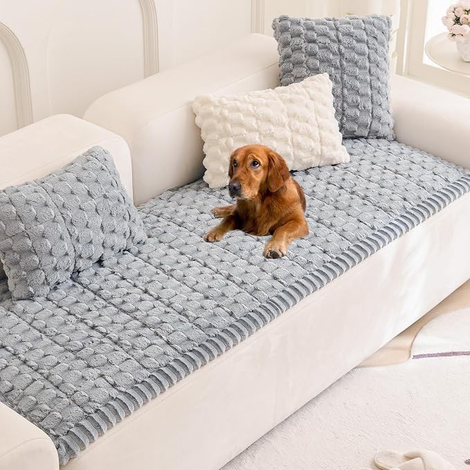 Pet Couch Cover Washable Sofa Protector Covers for Dogs Non Slip Dog Mat | Thick Flannel & Anti-Slip Backing, Protects Furniture from Pet Hair, Dirt and Messes, Fits Leather & Fabric Sofa and Loveseat by Mivnue