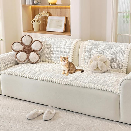 Plush Couch Cover for Dogs – Non Slip Pet Sofa Protector, Ultra Soft Washable Couch Cover for Pets, Anti-Slip Backing Furniture Protector for Cats & Dogs, Fits Standard & L-Shape Sofas (Only1PC ) by Unknown