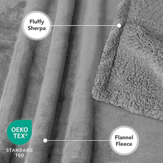 PetAmi Waterproof Dog Blanket for Couch, Pee Proof Fleece Reversible Pet Throw, Furniture Protector for Bed Sofa Kennel, Soft Washable Cover for Small Medium Dog Puppy Cat, 29x40 Light Grey - Image 3