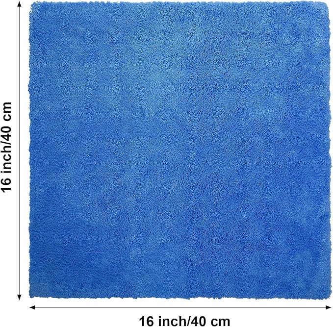 Shimeyao 30 Pcs 16 x 16 Inch Microfiber Towels for Cars, 500 GSM Edgeless Plush Car Detailing Towels, Lint Free Scratch Free Cleaning Cloths for Drying, Washing, Polishing, Waxing, Home (Dark Blue) - Image 2