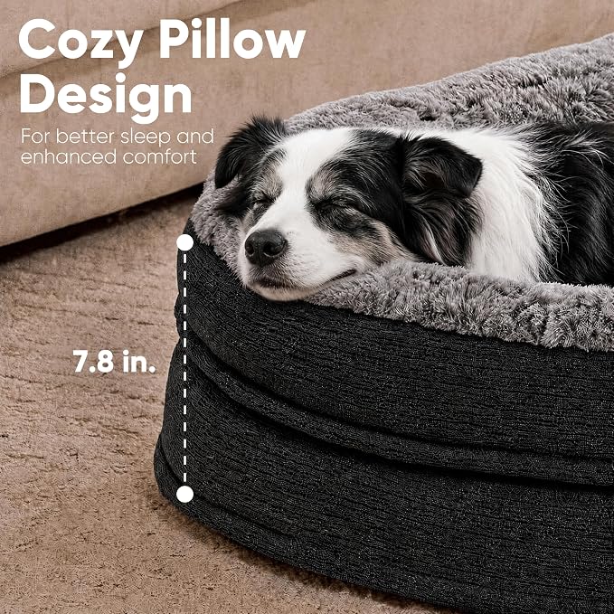 FUKUMARU Large Thickened Dog Couch Bed, Orthopedic, Waterproof & Washable | Heavy Duty Dog Sofa with 4" Extra-Thick Egg-Crate Foam, Relieves Joint Pressure, Fully Removable, Fits Medium to Large Dogs - Image 4