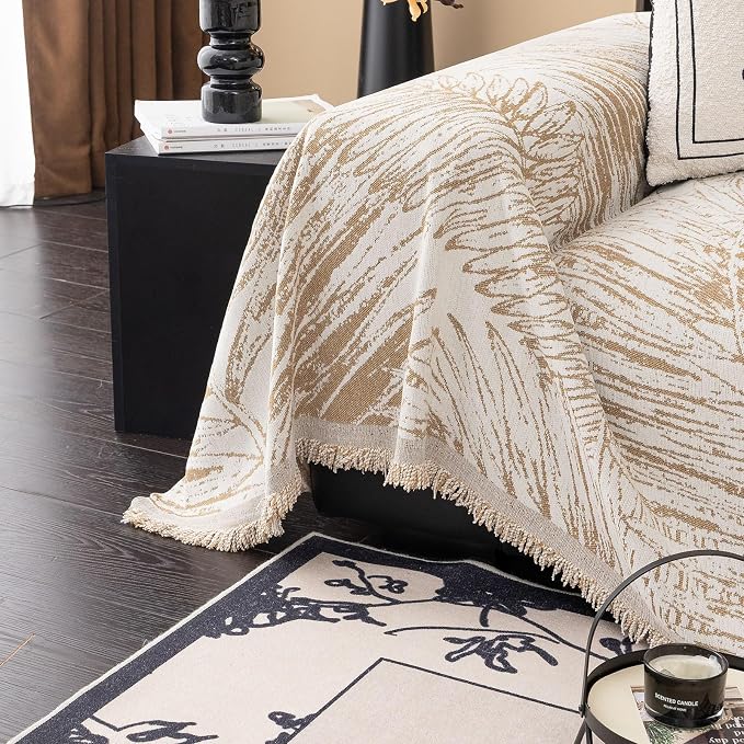 ROOMLIFE Couch Cover Boho Sofa Covers for 3 Cushion Couch Washable | Furniture Protector Sofa Couch Cover for Dogs, Soft Breathable Sofa Slipcover, Couch Throw Blankets with Tassels 71''X134'' - Image 8