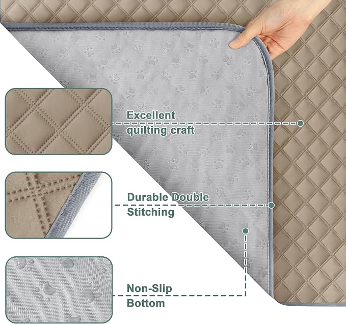 Eterish Reusable Washable Pee Pads for Dogs Large/Extra Large 36'' x 41'' 2 Pack, Absorbent Pet Puppy Dog Training Pads Non-Slip, Waterproof Whelping Potty Pads for Dogs Leak-Proof - Image 4