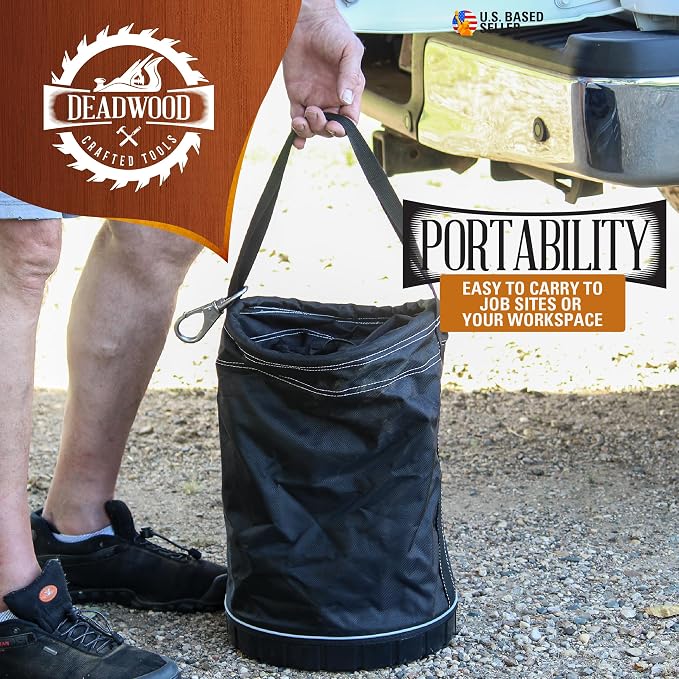 Deadwood Crafted Tools Tool Bag - 150 Pound Capacity Canvas Bucket Lineman Bag - Bucket Truck Accessories Aerial Grunt Bag Utility Sack for Welders, Ironworkers, and Lineman - Image 2