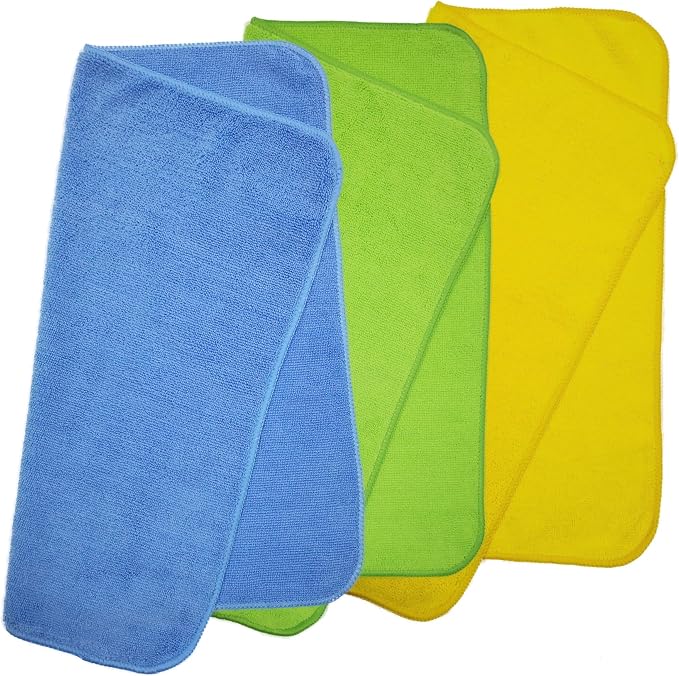 POLYTE 300 GSM Multipurpose Microfiber Cleaning Towel, 16x16 in, 36 Pack | Lint Free, Quick Dry - Image 3