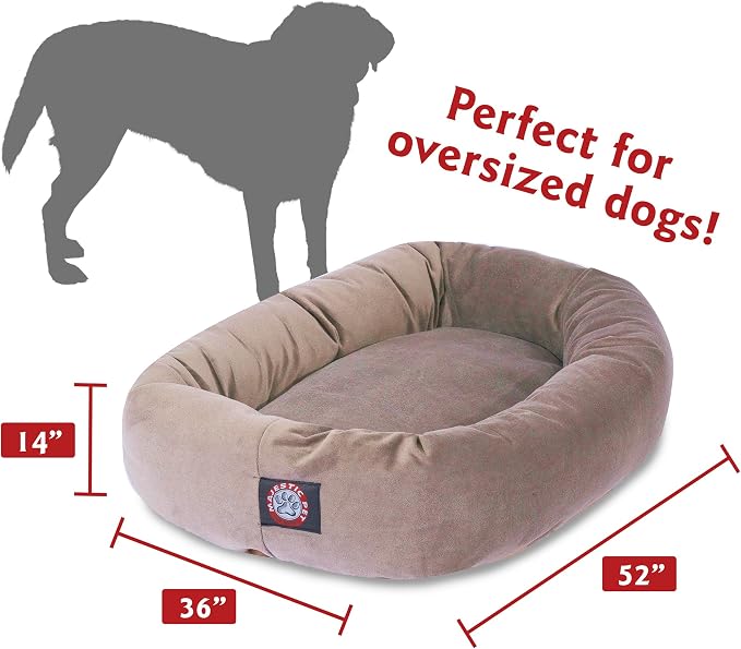 Majestic Pet Villa 40 Inch Shredded Memory Foam Dog Bed for Large Sized Dog 40x29x9 Inch–Orthopedic Pet Bed with Removable Washable Cover-Washable Large Puppy Mat with Head Support-Pearl - Image 3