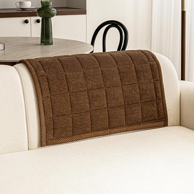 Couch Covers for Dogs Washable, Non Slip Couch Covers for Loveseat Sofa Pet Friendly, Soft Fuzzy Sofa Covers for Pet, Dog Couch Cover Furniture Protector(1PC,Dark Brown,27.6"x27.6") - Image 2