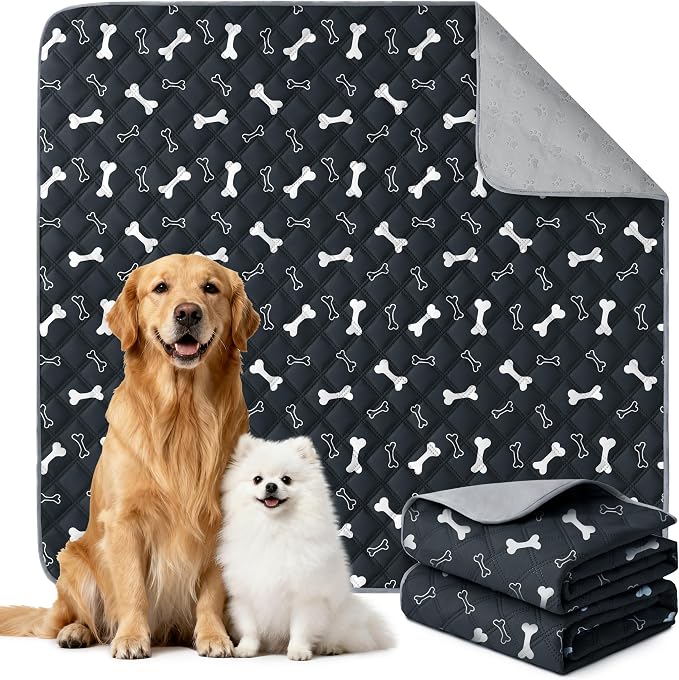 Eterish Reusable Washable Pee Pads for Dogs Large/Extra Large 36'' x 41'' 2 Pack, Absorbent Pet Puppy Dog Training Pads Non-Slip, Waterproof Whelping Potty Pads for Dogs Leak-Proof by Eterish