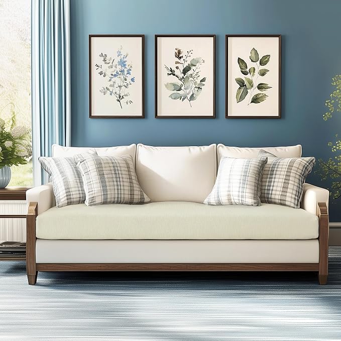 CHUN YI Large Couch Cushion Cover Stretch for 3 Set Sofa, Sofa Seat Slipcovers for Pets, Suitable for Armchair Loveseat Sofa with Spandex Jacquard Washable Fabric (Large,Ivory White/Cream) - Image 5