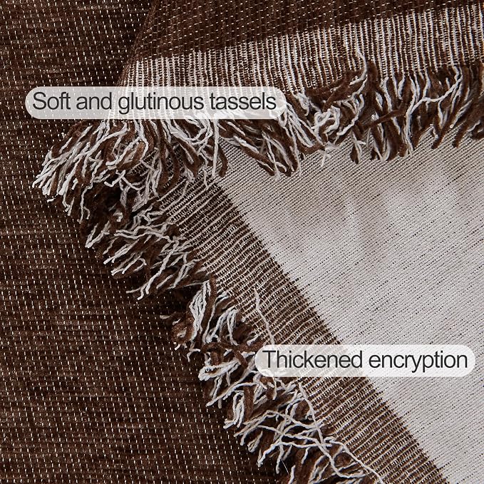Chair Cover for Washable Sectional Couch Covers, Chair(71"x91"), Coffee | Couch Covers Protector with Tassel Sofa Slipcover for Pet & Kid Friendly - Image 3