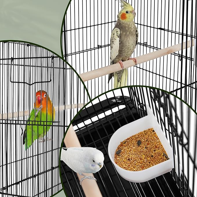 Yaheetech 53'' Large Bird Cage Budgie Cage for Parakeets Cockatiels Conures Lovebirds Parrots with Rolling Stand - Image 6