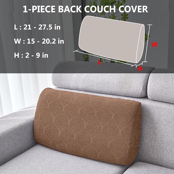 Genina Waterproof Couch Cushion Covers for Pets Washable Sofa Seat Covers | Non Slip,Stretch Jacquard Fabric,Pet Hair & Scratch Protection,Easy Installation,Furniture Protector,Back Cover - Image 2