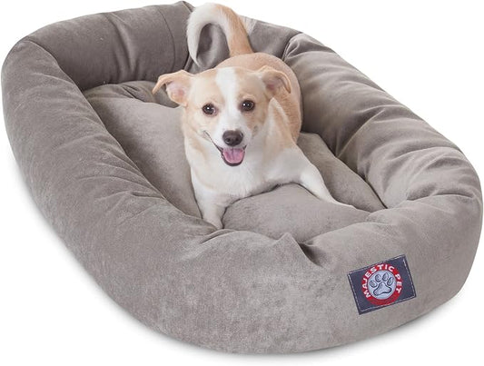 Majestic Pet Villa 32 Inch Shredded Memory Foam Dog Bed for Medium Sized Dog 32x23x7 Inch–Orthopedic Pet Bed - Washable Medium Puppy Mat with Head Support-Vintage by MajesticPet