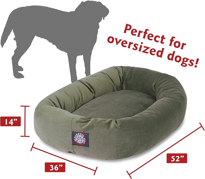 Majestic Pet Villa 40 Inch Shredded Memory Foam Dog Bed for Large Sized Dog 40x29x9 Inch–Orthopedic Pet Bed with Removable Washable Cover-Washable Large Puppy Mat with Head Support-Orange - Image 3