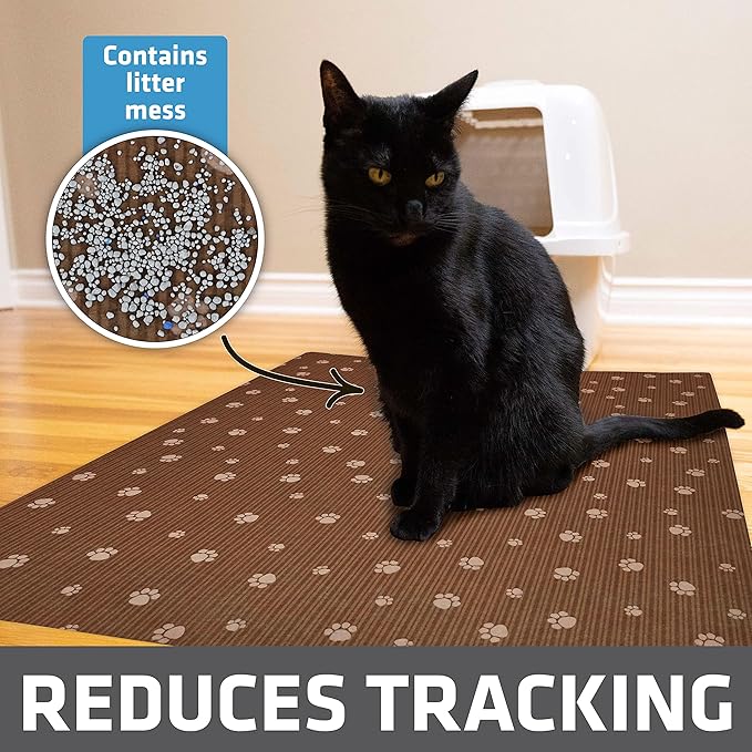 Drymate Cat Litter Box Mat, Litter Trapping Mat, Brown, 28x36 XL | Waterproof, Urine-Proof, Absorbent, Machine Washable, Soft on Paws, Contains Mess, Protects Floors, Kitten Supplies, USA Made - Image 2