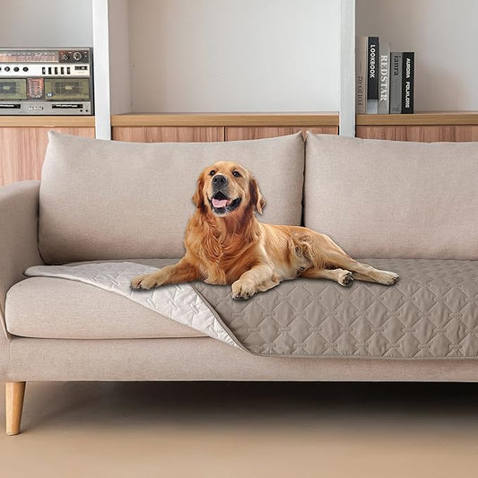 gogobunny 100% Double Sided Waterproof Dog Blanket Soft Pet Bed Cover Reversible Protect Furniture Couch Sofa Car for Puppy Large Dog Cat (Dark Stone/Light Stone, 30x70 Inch (Pack of 1)) by gogobunny