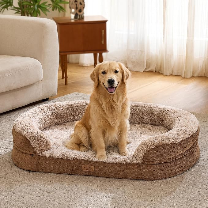 FUKUMARU X-Large Thickened Dog Couch Bed, Orthopedic, Waterproof & Washable | Heavy Duty Dog Sofa with 4" Extra-Thick Egg-Crate Foam, Relieves Joint Pressure, Fully Removable, Fits Extra-Large Dogs - Image 9
