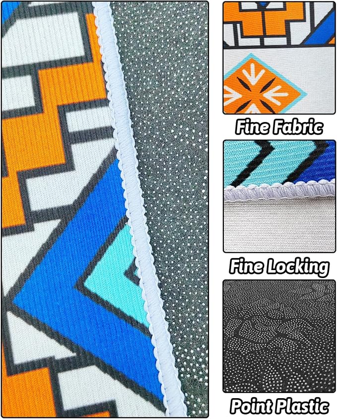 BNOSDM 79" X 55" Washable Bunny Cage Liners Large Rug for Rabbits Large Non Slip Pad for Bunnies, Rabbit Playpen Mat for Chinchillas Cats Guinea Pigs Ferrets Dogs - Image 3