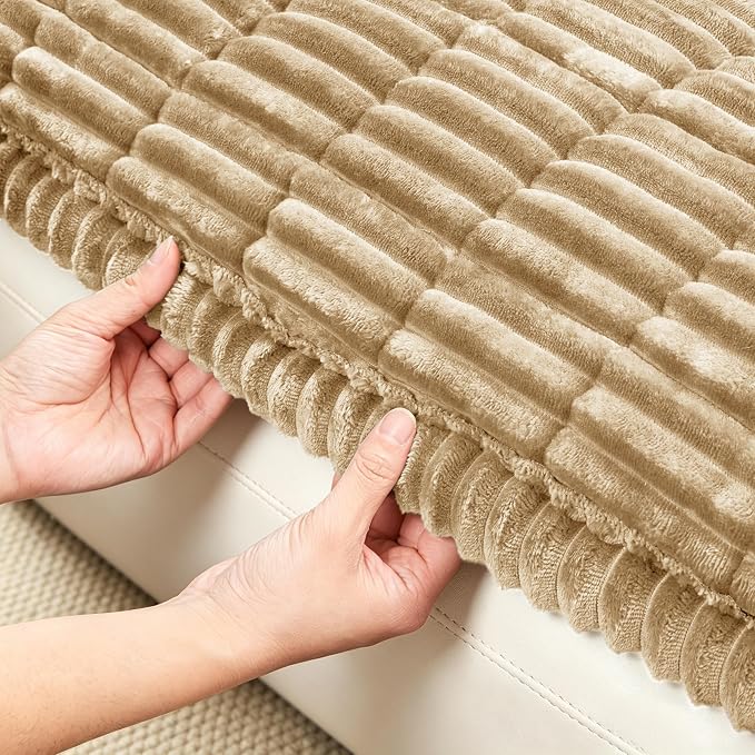 SUBRTEX Couch Cover for Dogs, Non-Slip Sofa Mat Washable, Thick Sofa Slipcover Cushion Protector Pet-Friendly (Coffee, 27.6"x70.9") - Image 4