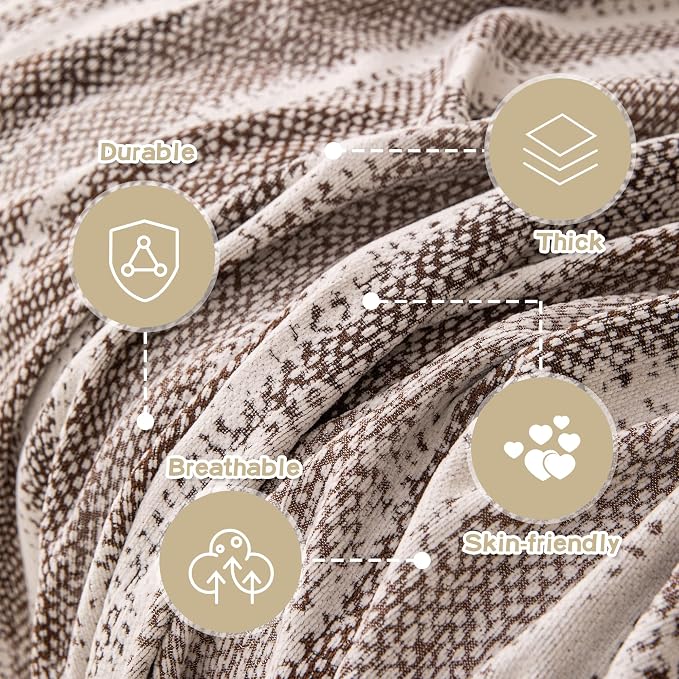 MEETSKY Boho Couch Cover Sofa Covers, Chenille Geometric Couch Covers for 2 Cushion Couch Sofa for Dogs, Washable Sofa Slipcover for Cat Couch Protector with Tassels,71" x 118", Coffee - Image 2