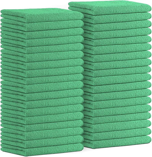 Avalon Towels Microfiber Cleaning Cloths (Value Pack of 36) - Size 16 x 16 Inches, Highly Absorbent Cleaning Rags, Lint Free, Reusable and Washable, Microfiber Towels for Cars by AvalonTowels