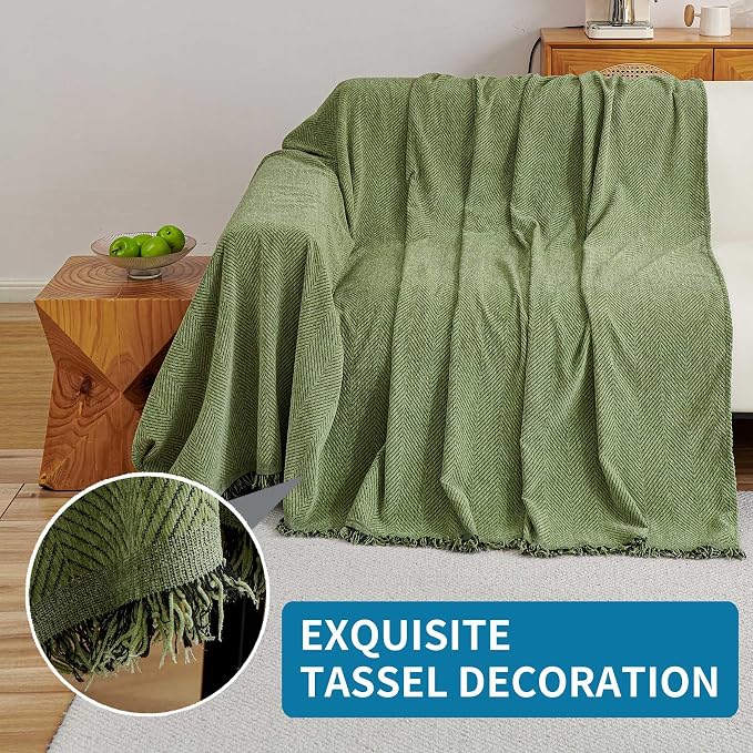 HAOMAIJIA Chenille Couch Cover Sofa Covers for 3 Cushion Couch Washable sectional Couch Covers for Dogs pet Furniture Protector Couch Cover Blanket for Living Room (sage Green, 91"x118") - Image 7