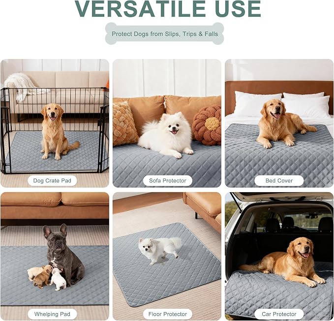 Eterish Reusable Washable Pee Pads for Dogs Extra Large 48'' x 60'' 2 Pack, Absorbent Pet Puppy Dog Training Pads Non-Slip, Waterproof Whelping Potty Pads for Dogs Leak-Proof - Image 6