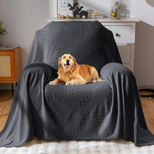 Waterproof Recliner Chair Covers, Anti-Slip Reclining Chair Covers, Pet-Friendly, Washable, Durable and Breathable Couch Covers – Reversible Design for Sofa Protection(71x71in/Dark Grey) by YUEANG