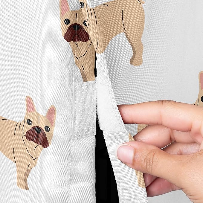 Sweet Jojo Designs 36in. Medium Dog Crate Cover (Frenchie) Pet Cage, Kennel Covers (French Bulldog, Puppy Dogs, Modern, Dog, Whimsical, Pet, Puppies, Cartoon, Minimalist Doggy) - Image 3