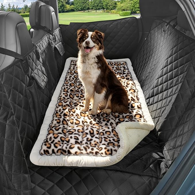 Backseat Dog Bed Mat for Car, Dog Car Seat Cover for Back Seat (53" x 24") | Soft and Comfortable Dogs Blanket, Bottom Non-Slip, Washable, For Cars Trucks and SUVs by HOMETAILS