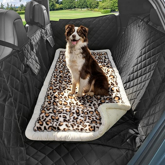 Backseat Dog Bed Mat for Car, Dog Car Seat Cover for Back Seat (53" x 24") | Soft and Comfortable Dogs Blanket, Bottom Non-Slip, Washable, For Cars Trucks and SUVs by HOMETAILS