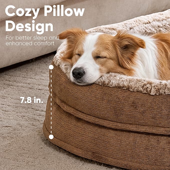 FUKUMARU Large Thickened Dog Couch Bed, Orthopedic, Waterproof & Washable | Heavy Duty Dog Sofa with 4" Extra-Thick Egg-Crate Foam, Relieves Joint Pressure, Fully Removable, Fits Medium to Large Dogs - Image 4